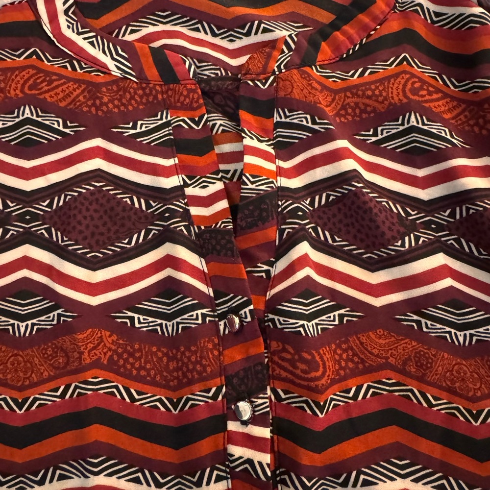 Multicolor Chevron Patterned Blouse
